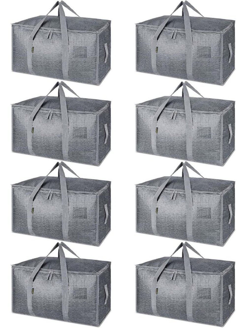 Oversized Heavy-Duty Moving Bags - 8-Pack Storage Totes with Reinforced Handles